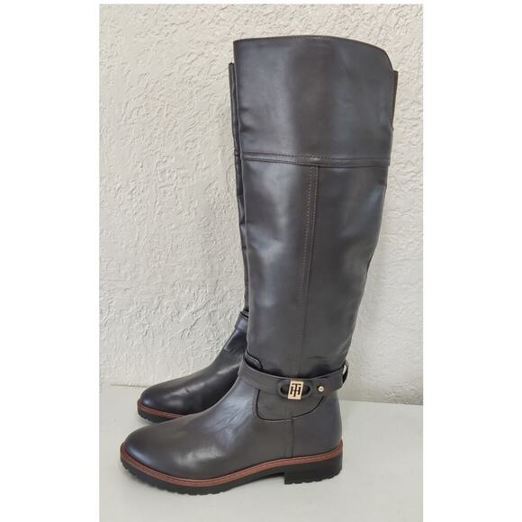 New Tommy Hilfiger Women's Felvia knee High Boot Size 7.5 M in Expresso Brown - Picture 2 of 8